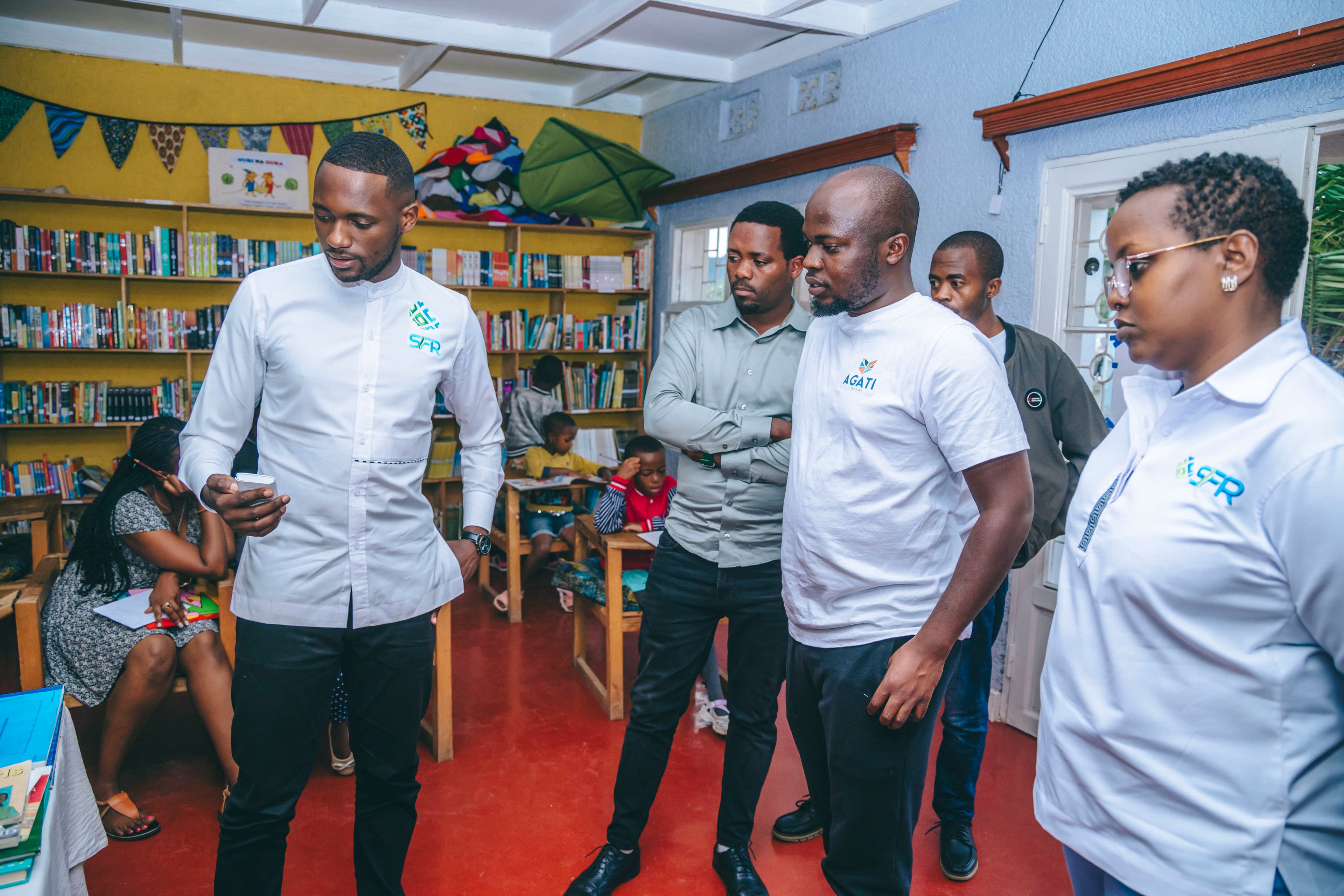 Soma Foundation Rwanda Library Visit to present SomaBox